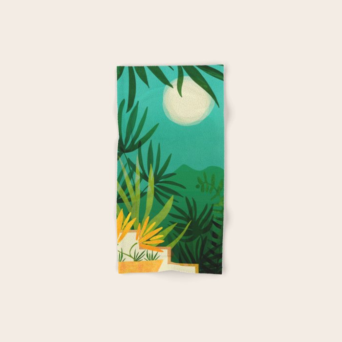 Exotic Garden Nightscape Tropics Towels Gallery Image 1