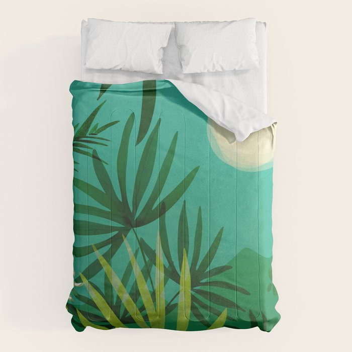 Exotic Garden Nightscape Tropics Comforter Gallery Image 6