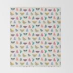 Tropical Butterflies Throw Blanket Gallery Image 2