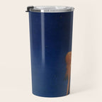 Reaching for the moon female portrait painting by Edward Mason Eggleston Travel Mug Gallery Image 3