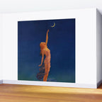 Reaching for the moon female portrait painting by Edward Mason Eggleston Wall Mural Gallery Image 2