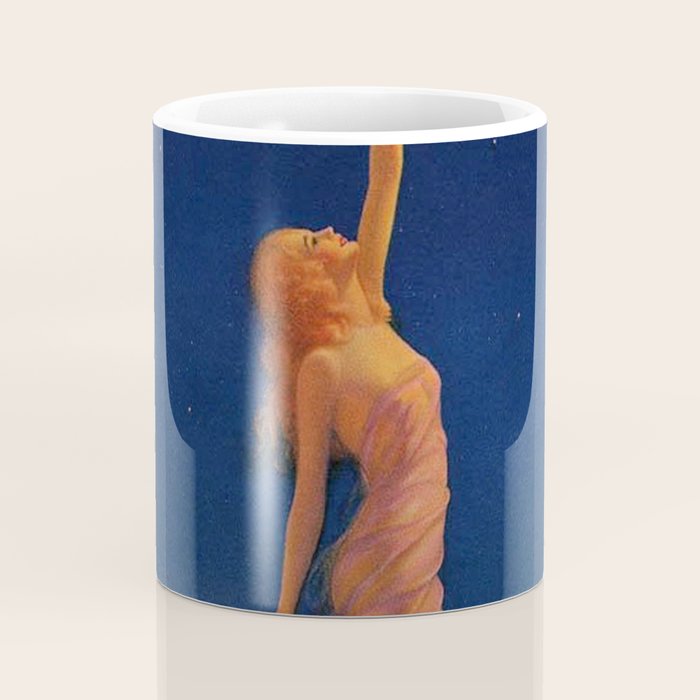 Reaching for the moon female portrait painting by Edward Mason Eggleston Coffee Mug Gallery Image 4