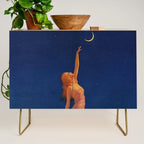 Reaching for the moon female portrait painting by Edward Mason Eggleston Credenza Gallery Image 1