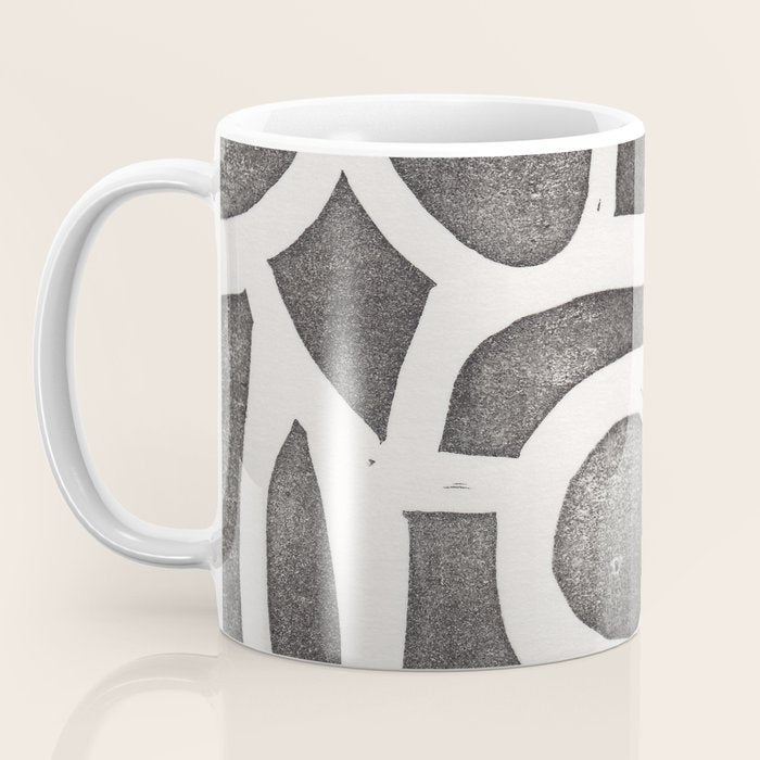 Linocut Abstract #2 Coffee Mug Gallery Image 3