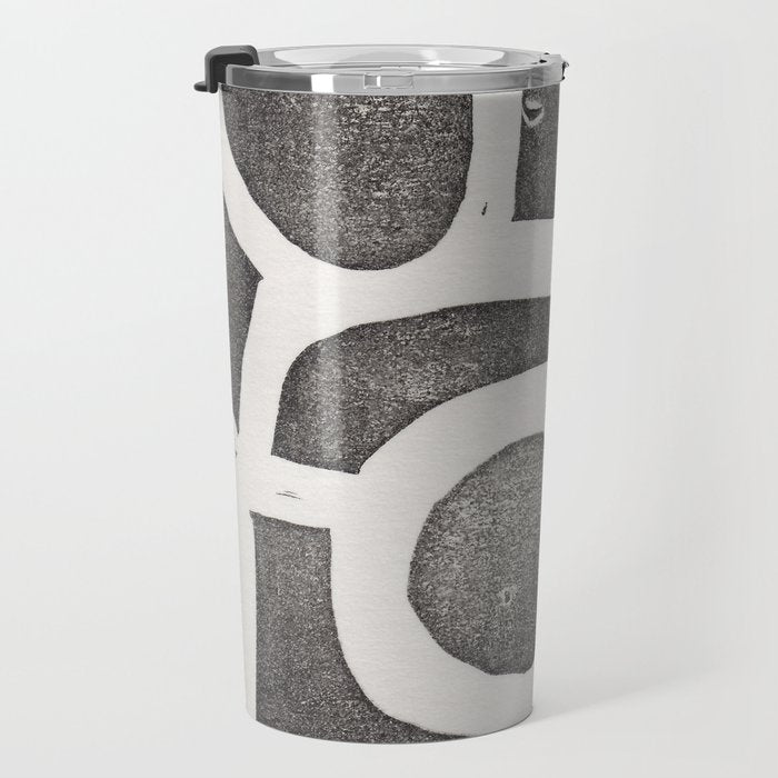 Linocut Abstract #2 Travel Mug Gallery Image 3