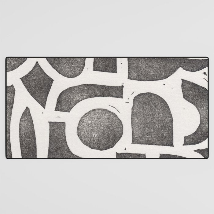 Linocut Abstract #2 Desk Mat Gallery Image 3