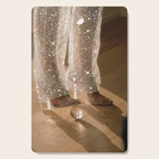 THE GAME - digital artwork by Yana Potter, 70s and 60s aesthetic , vintage feeling , disco vibes Cutting Board Gallery Image 1