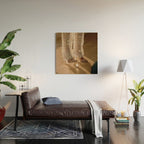 THE GAME - digital artwork by Yana Potter, 70s and 60s aesthetic , vintage feeling , disco vibes Wood Wall Art Gallery Image 2