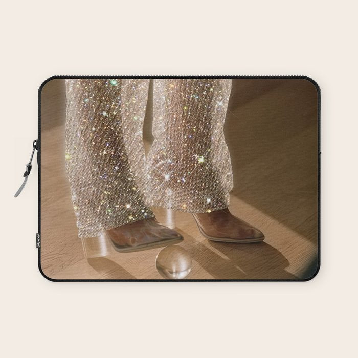 THE GAME - digital artwork by Yana Potter, 70s and 60s aesthetic , vintage feeling , disco vibes Laptop Sleeve Gallery Image 1
