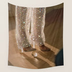 THE GAME - digital artwork by Yana Potter, 70s and 60s aesthetic , vintage feeling , disco vibes Wall Tapestry Gallery Image 4