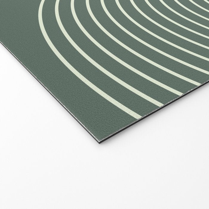 Geometric Lines in Sage Green 5 (Rainbow Abstraction) Welcome Mat Gallery Image 2