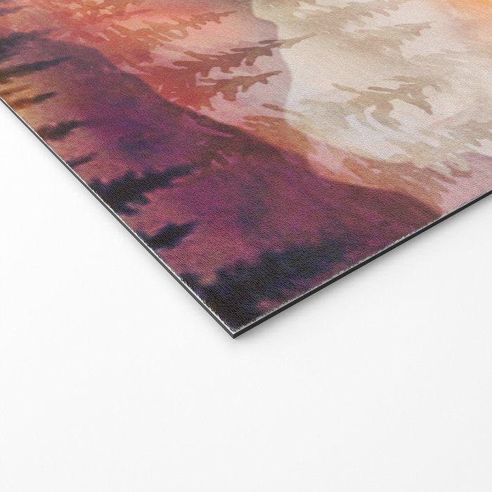 Forest Shrouded in Morning Mist Welcome Mat Gallery Image 2