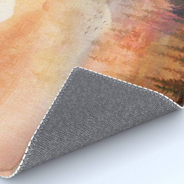 Forest Shrouded in Morning Mist Rug Gallery Image 4