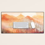 Forest Shrouded in Morning Mist Desk Mat Gallery Image 1