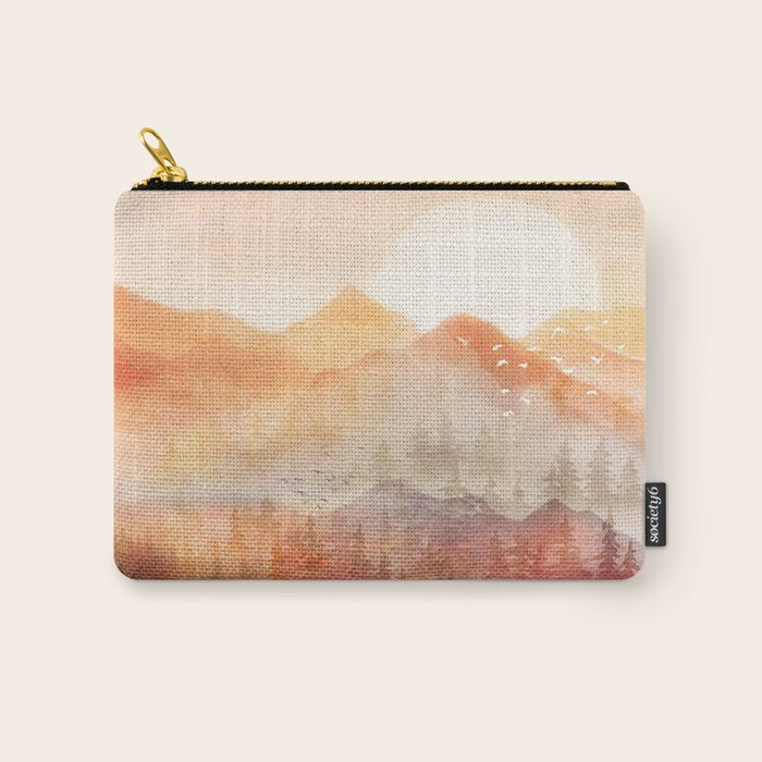 Forest Shrouded in Morning Mist Carry All Pouch Gallery Image 1