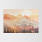 Forest Shrouded in Morning Mist Rug Gallery Image 2