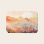 Forest Shrouded in Morning Mist Bath Mat Gallery Image 1
