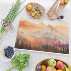 Forest Shrouded in Morning Mist Cutting Board Gallery Image 2