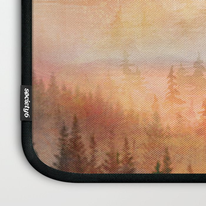 Forest Shrouded in Morning Mist Laptop Sleeve Gallery Image 3