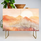 Forest Shrouded in Morning Mist Credenza Gallery Image 1
