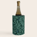 Minimalistic Matisse leaves dark sage green Wine Chiller Gallery Image 1