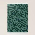 Minimalistic Matisse leaves dark sage green Stationery Card Gallery Image 2