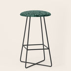 Minimalistic Matisse leaves dark sage green Stool Gallery Image 1