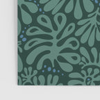 Minimalistic Matisse leaves dark sage green Poster Gallery Image 3