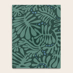 Minimalistic Matisse leaves dark sage green Notebook Gallery Image 4