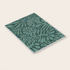 Minimalistic Matisse leaves dark sage green Notebook Gallery Image 3