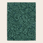 Minimalistic Matisse leaves dark sage green Poster Gallery Image 4