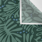 Minimalistic Matisse leaves dark sage green Wall Tapestry Gallery Image 3