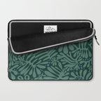 Minimalistic Matisse leaves dark sage green Laptop Sleeve Gallery Image 2