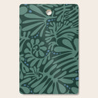 Minimalistic Matisse leaves dark sage green Cutting Board Gallery Image 1
