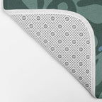 Minimalistic Matisse leaves dark sage green Bath Mat Gallery Image 2