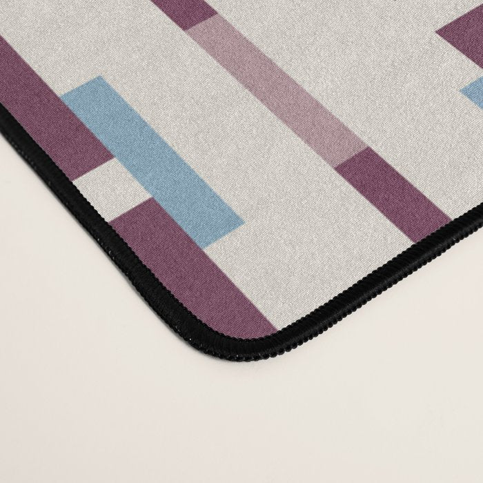 Burgundy Grid Elegance Desk Mat Gallery Image 4