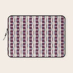 Burgundy Grid Elegance Laptop Sleeve Gallery Image 1