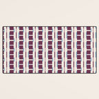 Burgundy Grid Elegance Desk Mat Gallery Image 3