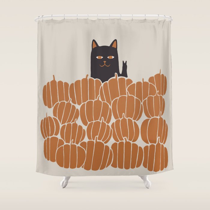Hidden Cat 46 autumn v2 Shower Curtain Gallery Image 1
