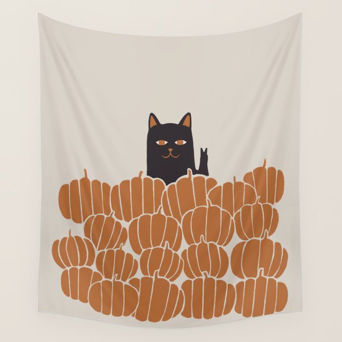 Hidden Cat 46 autumn v2 Wall Tapestry Gallery Image 1