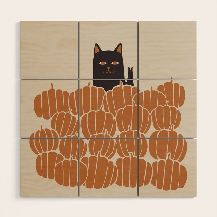 Hidden Cat 46 autumn v2 Wood Wall Art Gallery Image 1