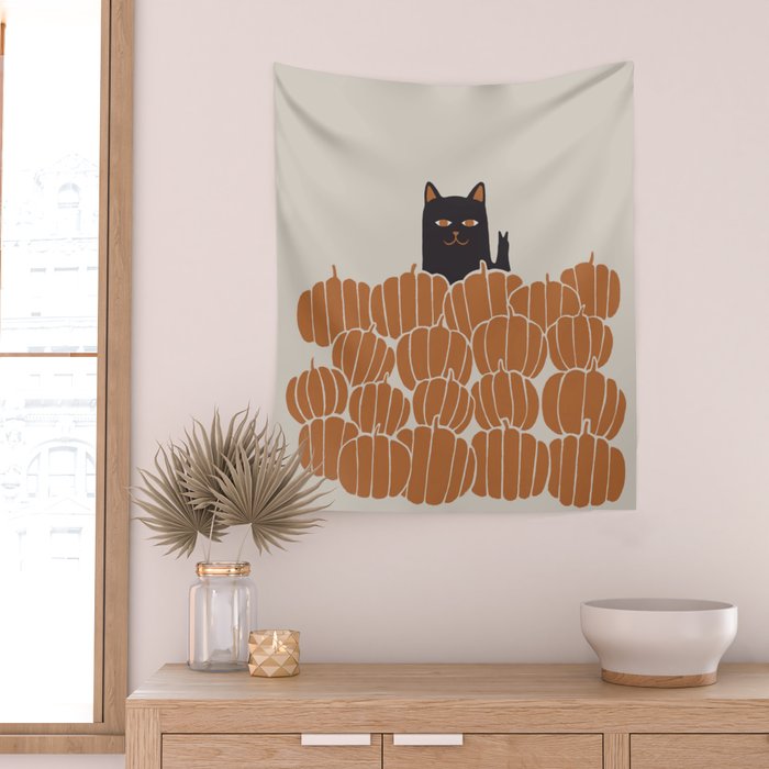 Hidden Cat 46 autumn v2 Wall Tapestry Gallery Image 2