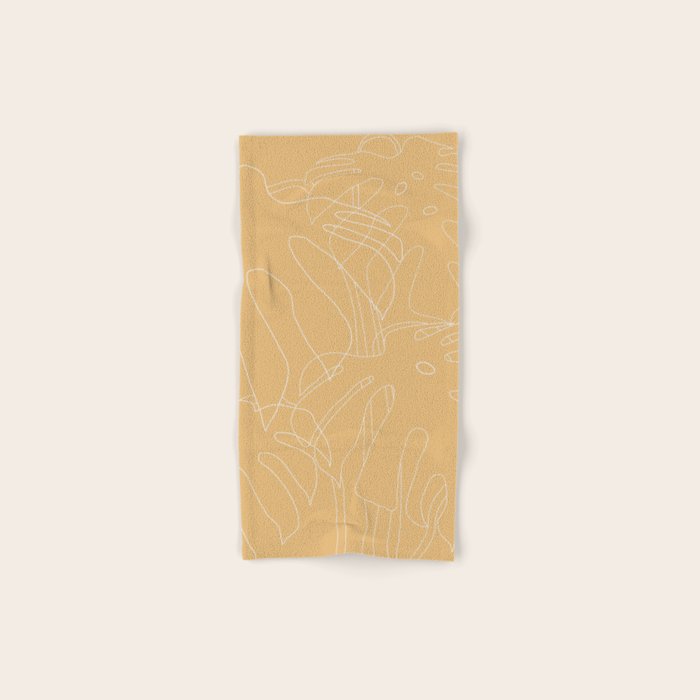 Monstera No2 Yellow Bath Towel Gallery Image 1