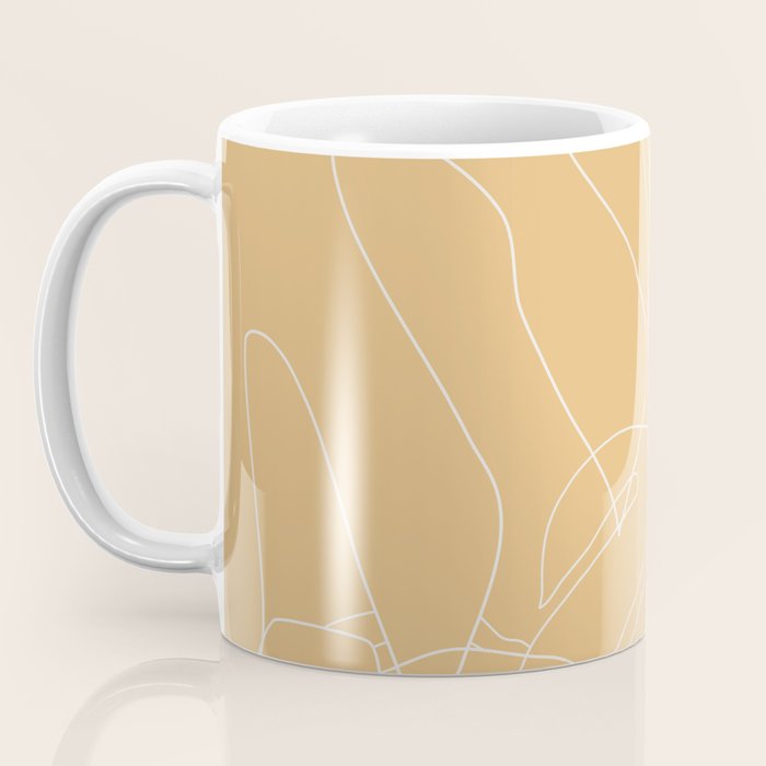 Monstera No2 Yellow Coffee Mug Gallery Image 3