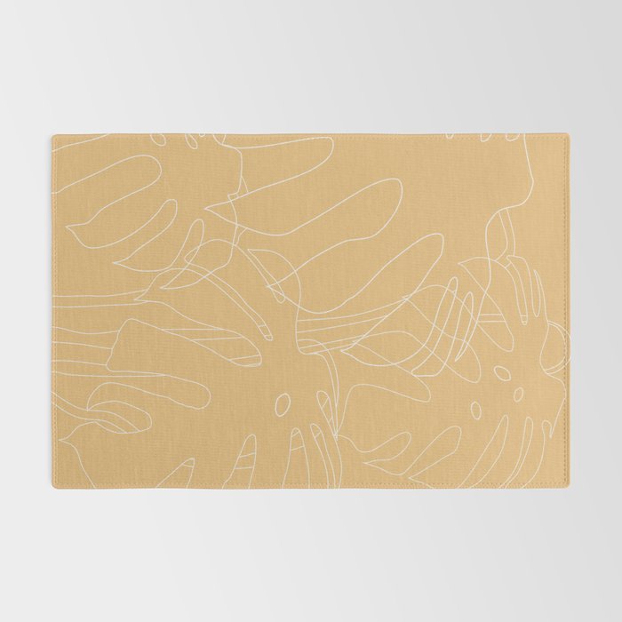 Monstera No2 Yellow Rug Gallery Image 2