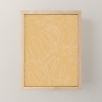 Monstera No2 Yellow Mini Art Print Gallery Image 1