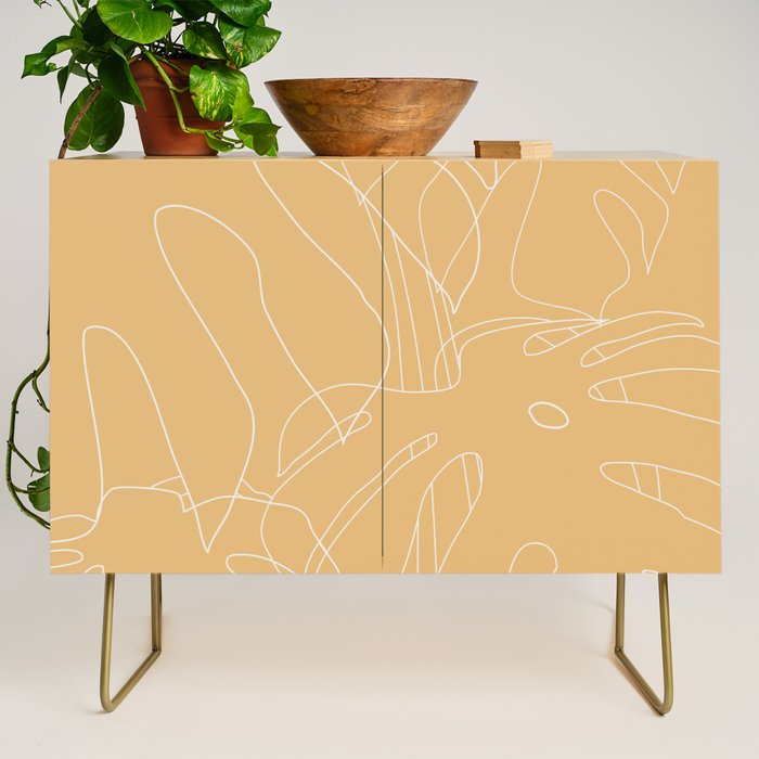 Monstera No2 Yellow Credenza Gallery Image 1