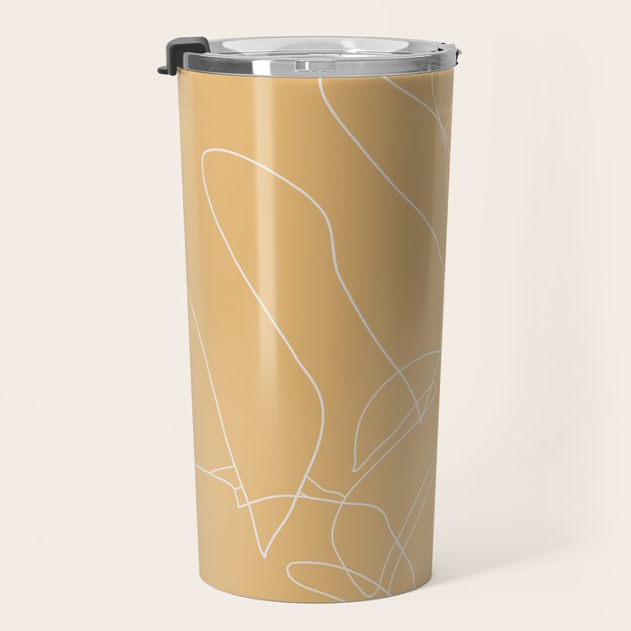 Monstera No2 Yellow Travel Mug Gallery Image 3