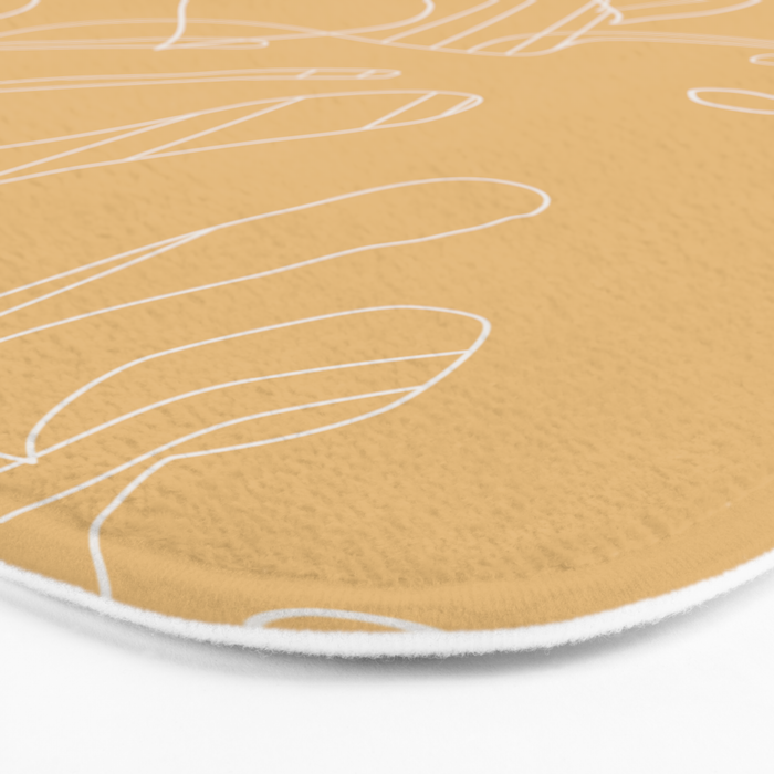 Monstera No2 Yellow Bath Mat Gallery Image 3