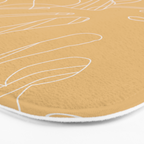 Monstera No2 Yellow Bath Mat Gallery Image 3